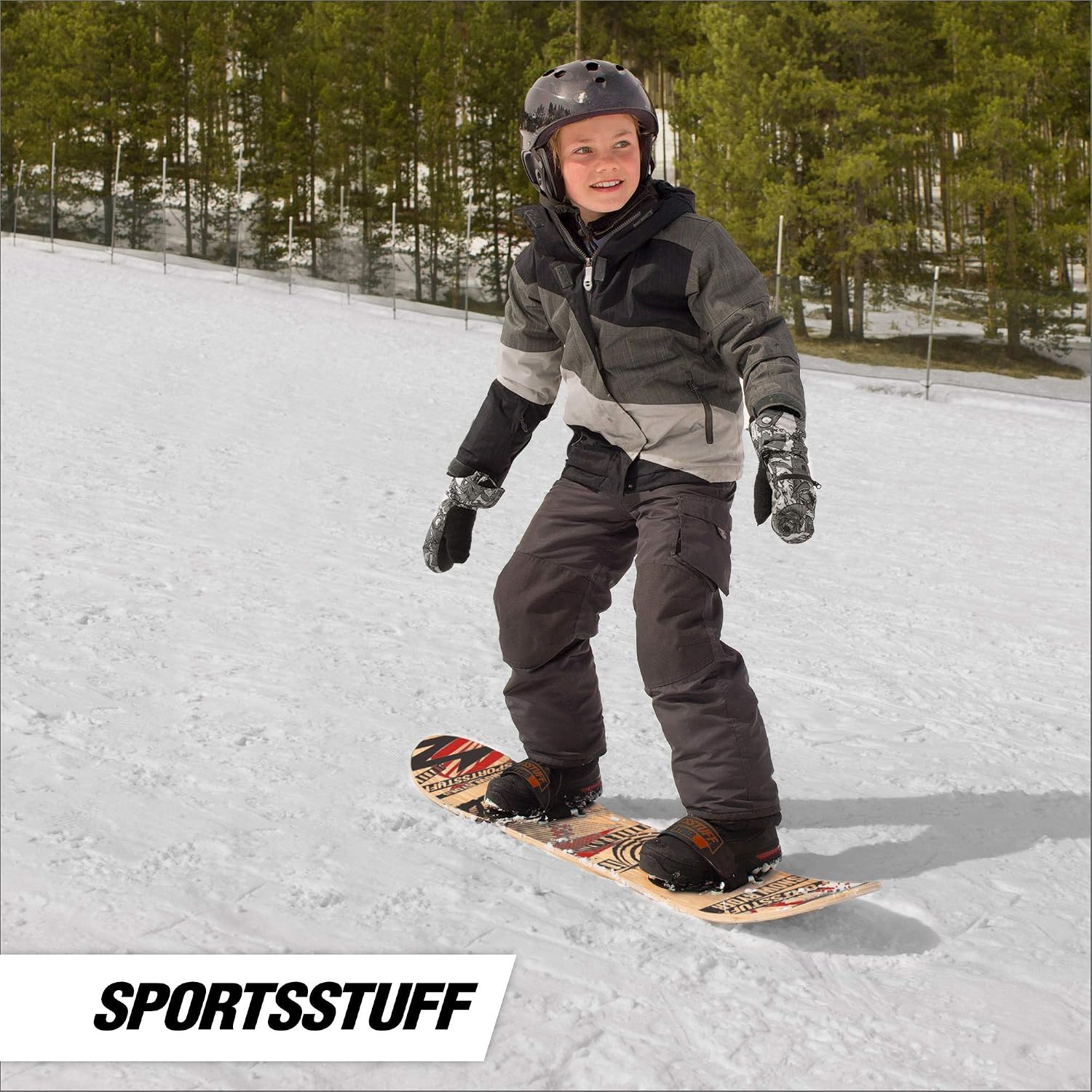 Wood Snowboards/Snow Sleds - Beginner Kids Winter Sports Accessories - 90cm-130cm Models
