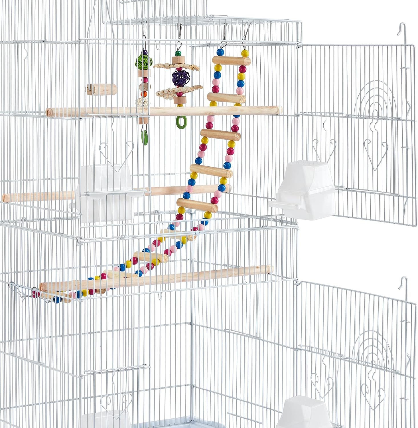 62.5-inch Roof Top Flight Bird Cage for Parakeets Cockatiels Conures Finches Lovebirds Canaries Budgies Small