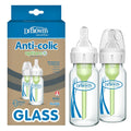 Anti-Colic Options+ Narrow Glass Baby Bottle with Level 1 Slow Flow Nipple, BPA-Free, 4 oz/120mL, 0m+, 2-Pack