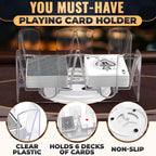 6 Deck Card Holders for Playing Cards, Canasta Card Holder, 7.2 in