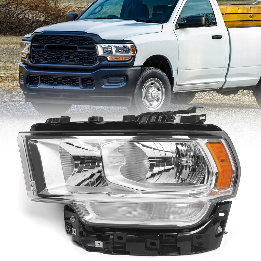 Headlight Compatible with Dodge Ram 2500 3500 2019-2024 Left Driver