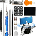 Watch Battery Replacement Tool Kit with Spring Bars, 5-in-1 Precision Screwdriver, Adjustable Back Case Opener