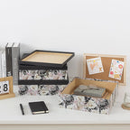 Floral Jumbo Scrapbook Storage Boxes with Lids, Set of 3
