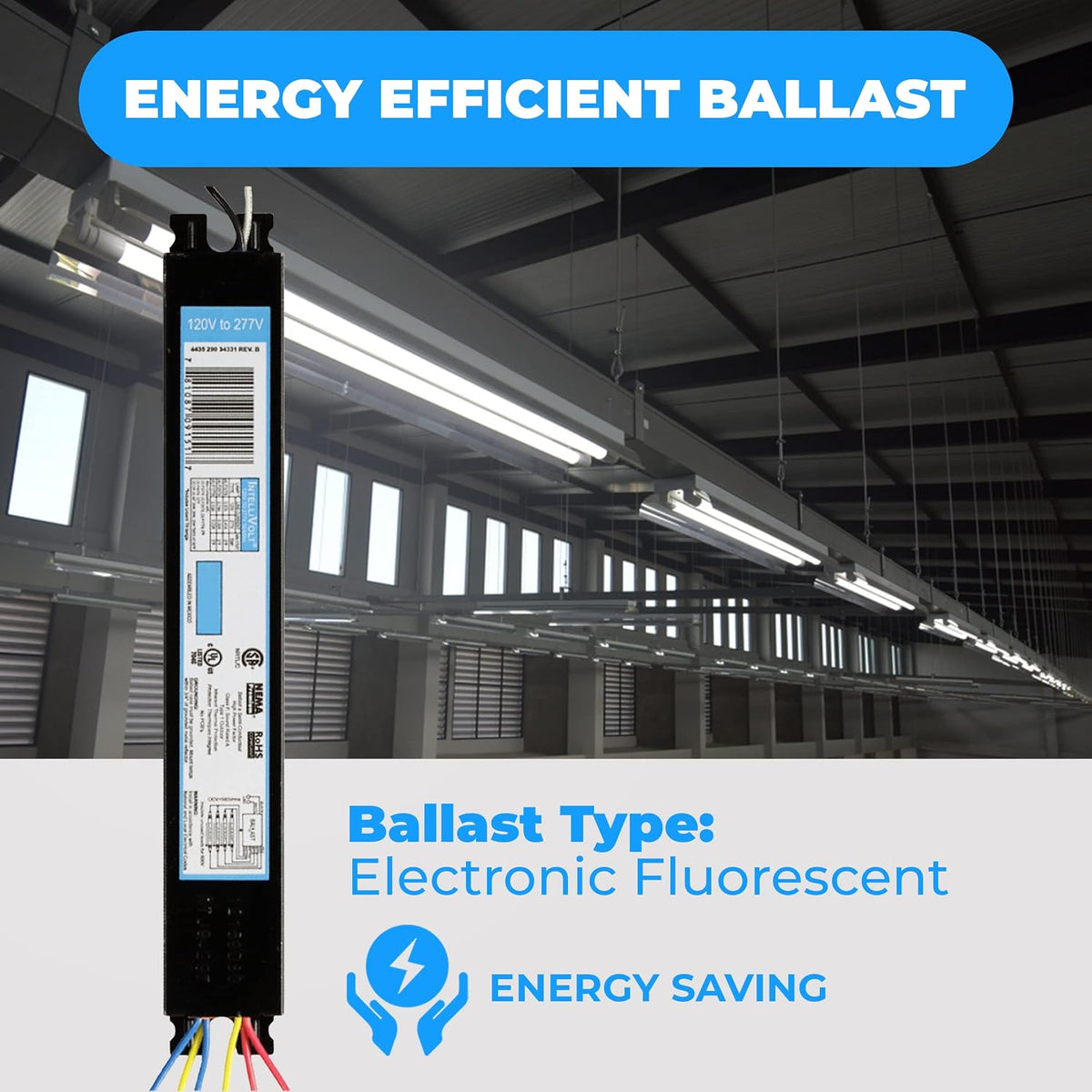 OHLECTRIC Replacement for ICN4P32-SC T8 Fluorescent Ballast