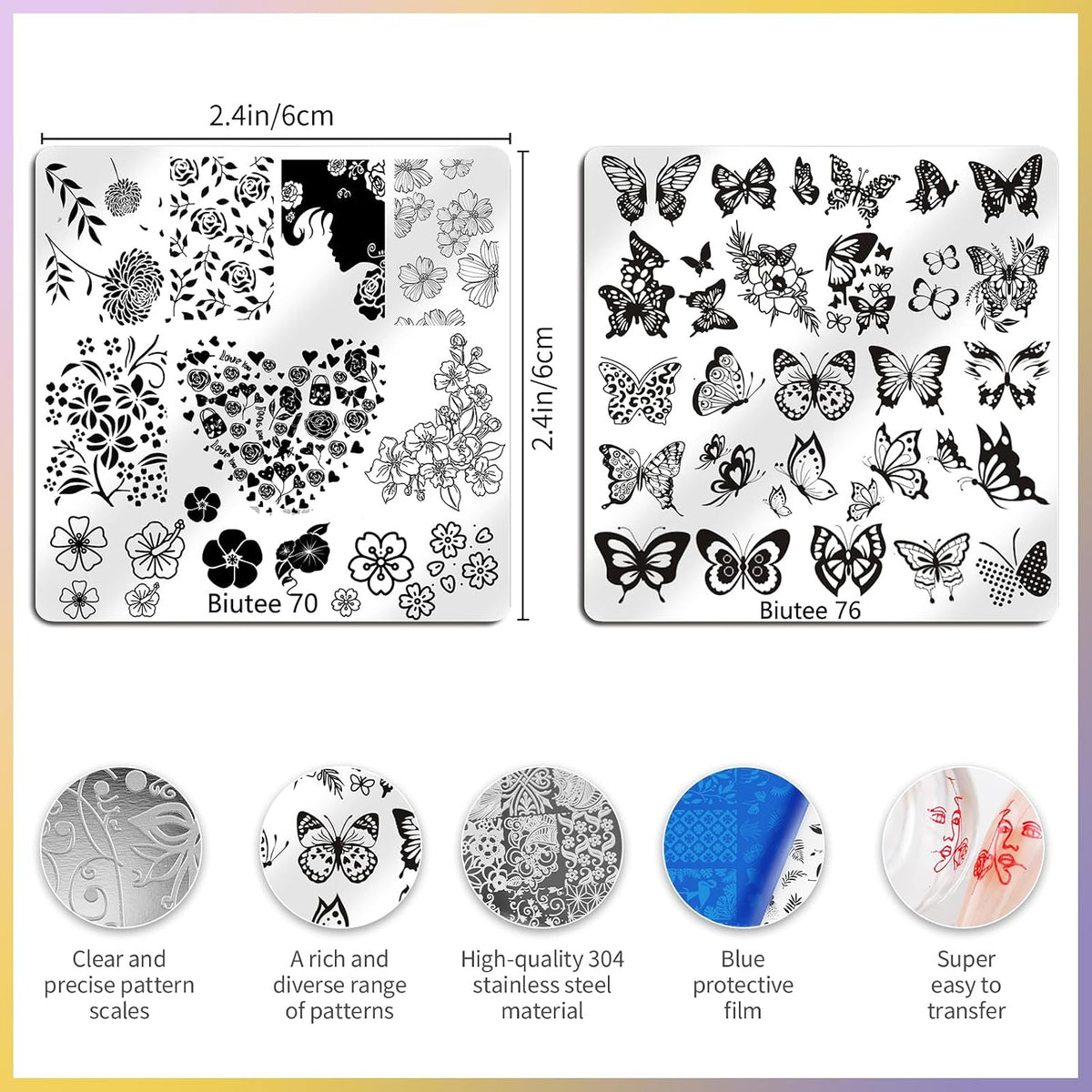 16PCS Nail Stamping Plates Nail Stamping Kit with Nail Art Stamper