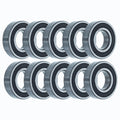 NICHE Wheel Bearing 6206-2RS 30x62x16mm Single Row Deep Groove 10 Pack
