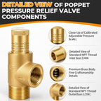 0372271 530C-STD 3/4" x 1/2" Poppet Type Calibrated Pressure Relief Valve