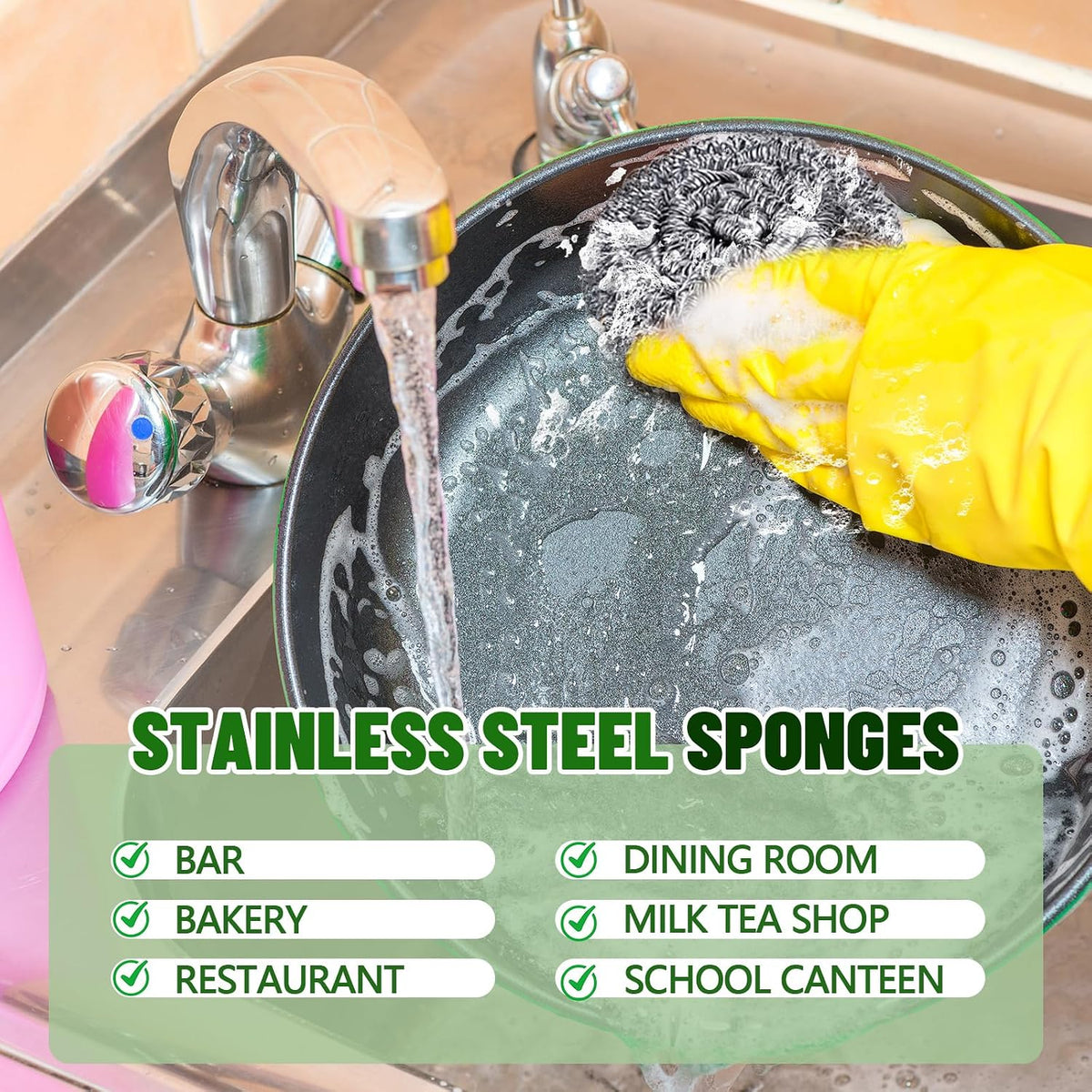 150 Pack Steel Wool Scrubbers 2.5 Inch, 15 Gram, Classic