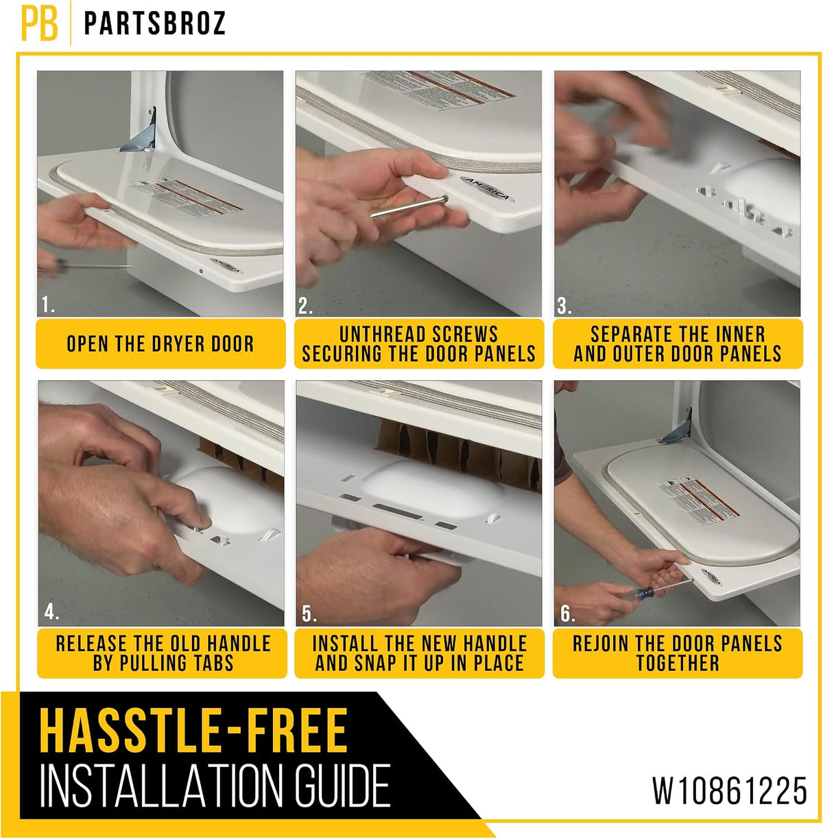 Dryer Handle for Whirlpool WGD4616FW2