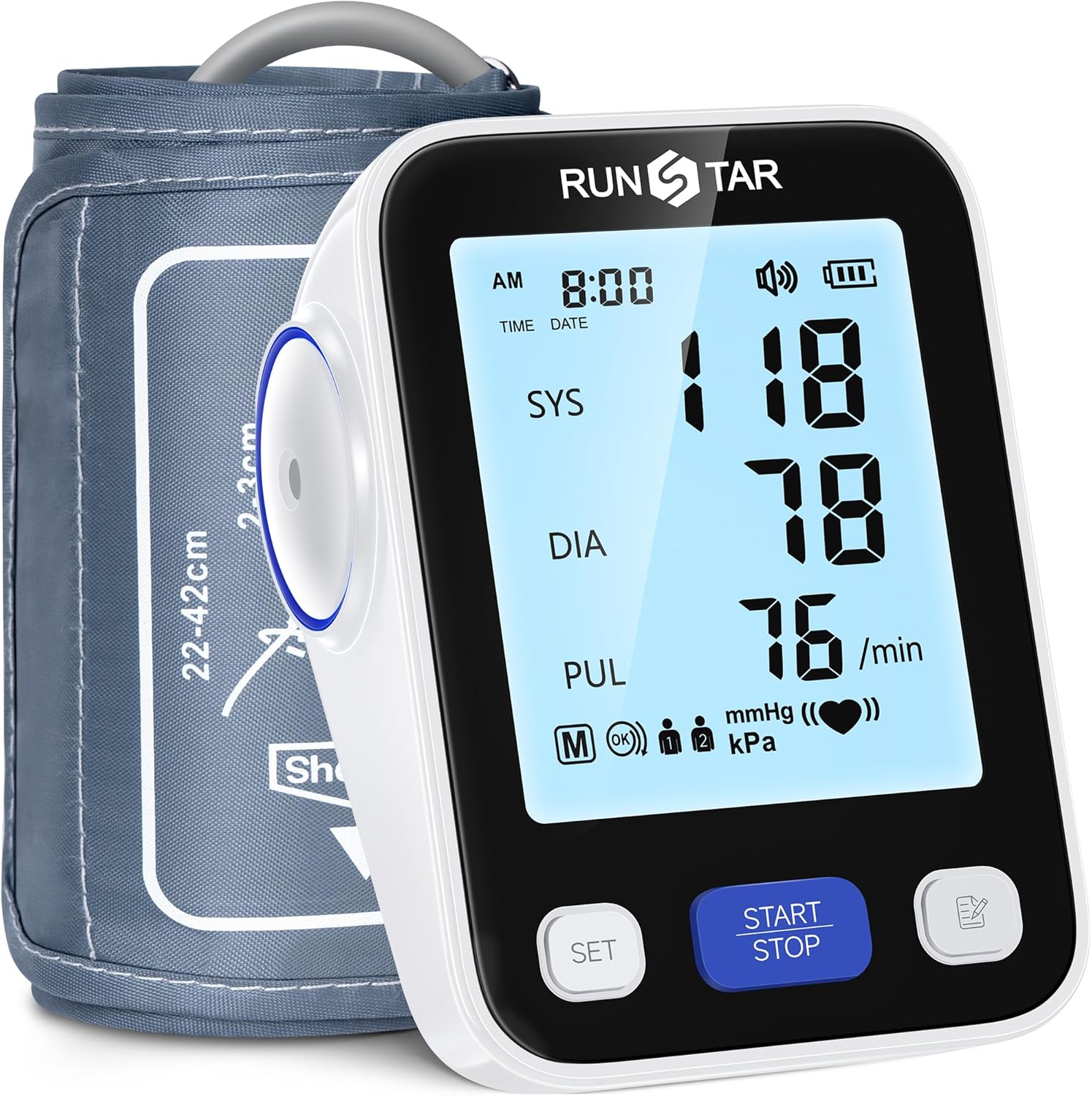 Upper Arm Blood Pressure Monitor with Wide Range Cuff (8.6'' -16.5'') for Home Use FSA&HSA Eligible, Automatic