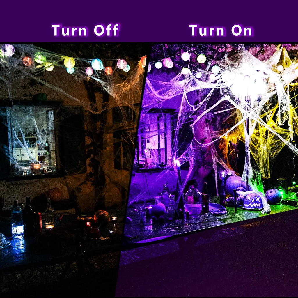 20W Halloween Spotlight Outdoor, Black Light Spotlight, Waterproof IP66 with Purple LED Landscape Lighting, Ideal for