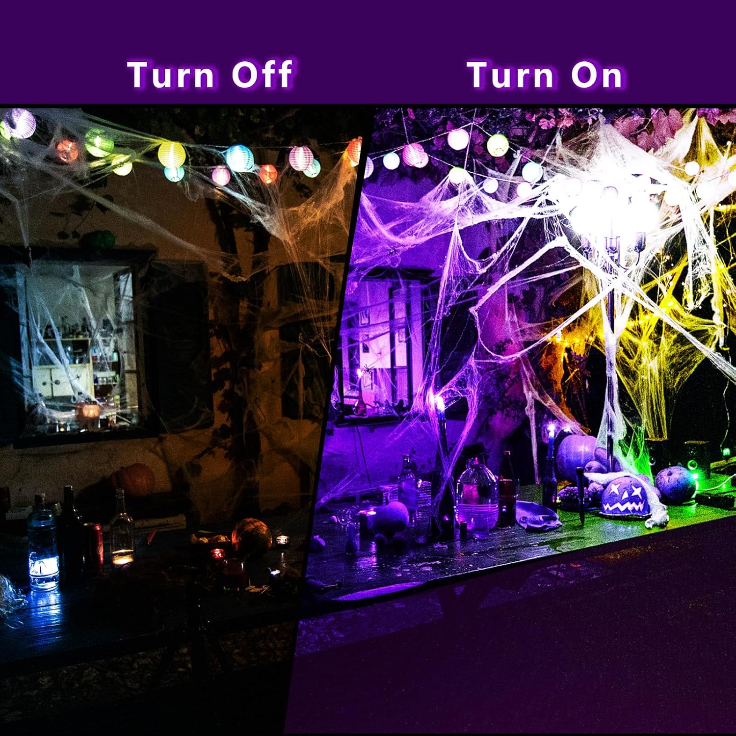 20W Halloween Spotlight Outdoor, Black Light Spotlight, Waterproof IP66 with Purple LED Landscape Lighting, Ideal for
