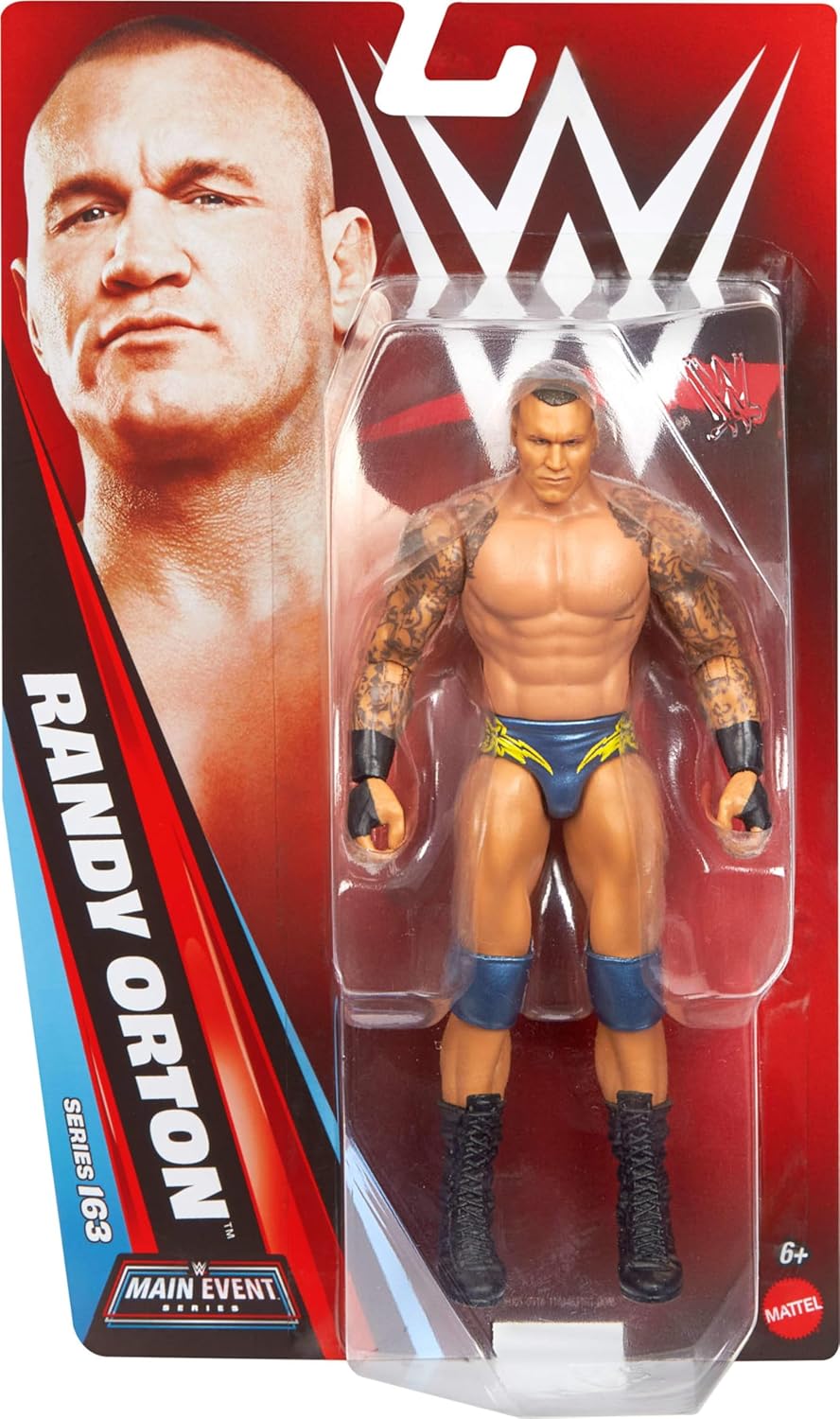 WWE Randy Orton Action Figure, Main Event Series #163, 6-inch Collectible Superstar with 14 Articulation Points &