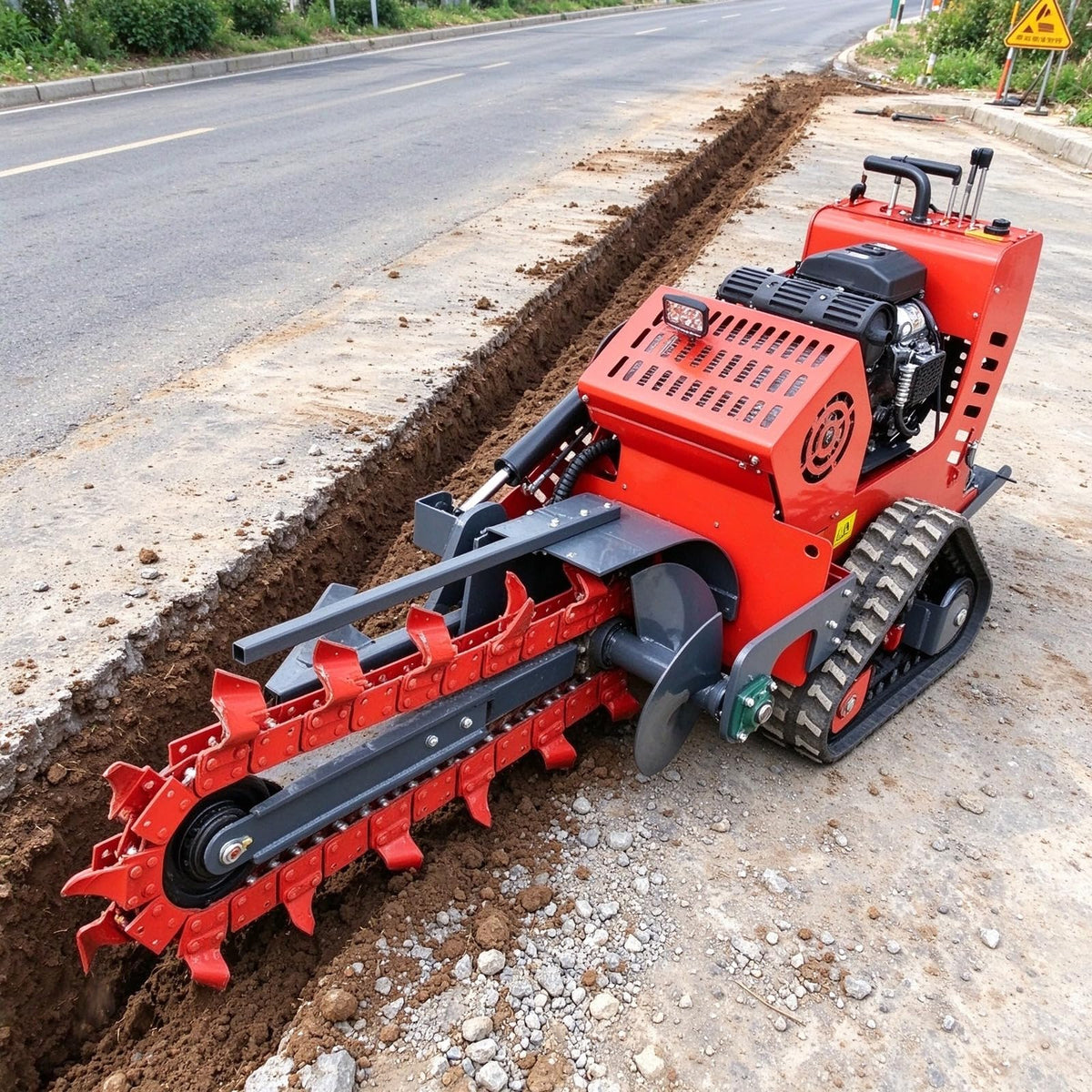 Walk Behind Chain Trencher for Irrigation and Drainage