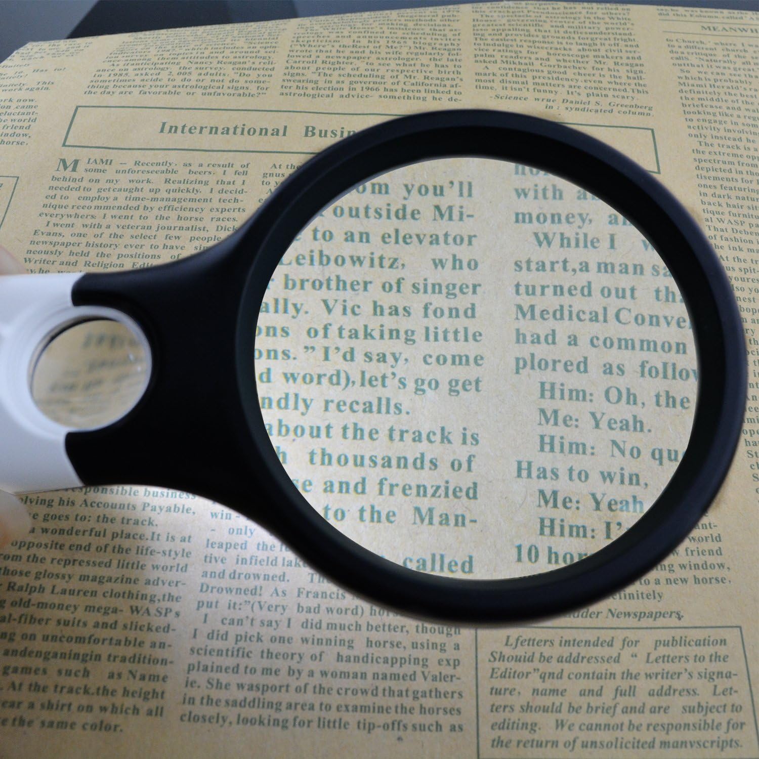 Magnifier 3 LED Light Handheld 3X 45X Glass Magnifier for Reading Jewelry | Portable, with bright white bulbs,for
