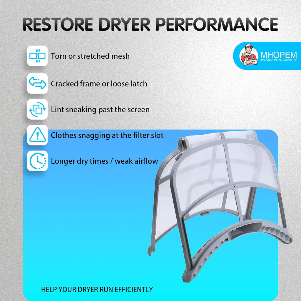 DLEX8100V DLGX8101V DLEX9000V DLEX5000V DLGX8001V Dryer Lint Filter