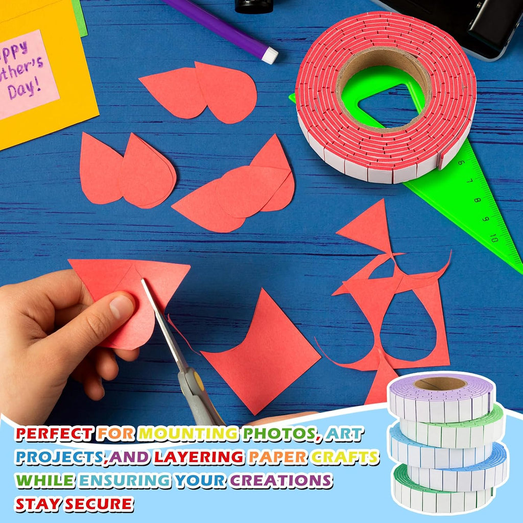 11 Roll Precut Double Sided EVA Foam Tape Colorful Tape Squares