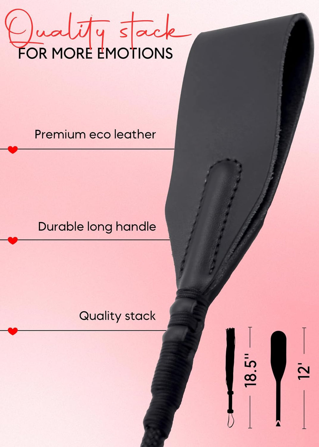 Red Whip 15" Crop 12" Crop 18" Kit Equestrian Whip Play Riding Crops Double Layer Crop