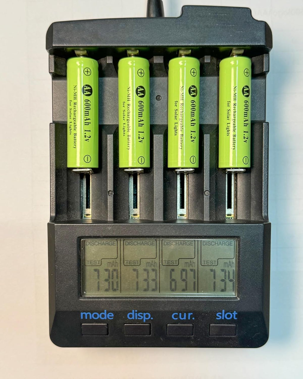 Ni-MH AA 1.2v 600mAh Rechargeable Battery for Solar Light | Double A 1.2V Solar Battery Pre-Charged, Low Self