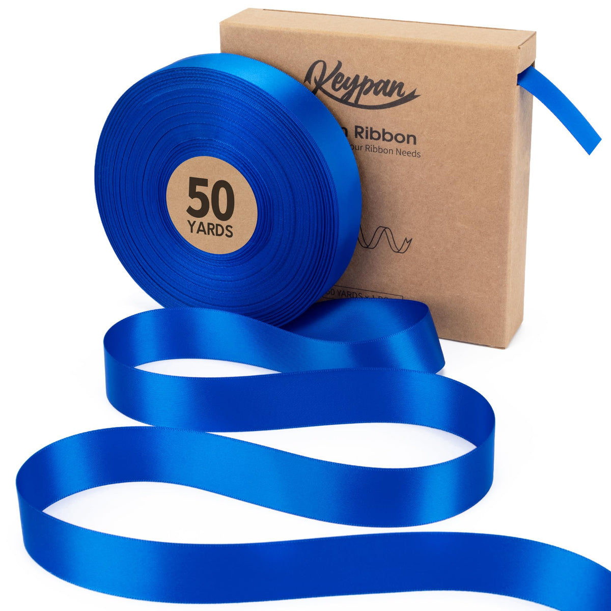 Royal Blue Satin Ribbon, 1 Inch, 50 Yards