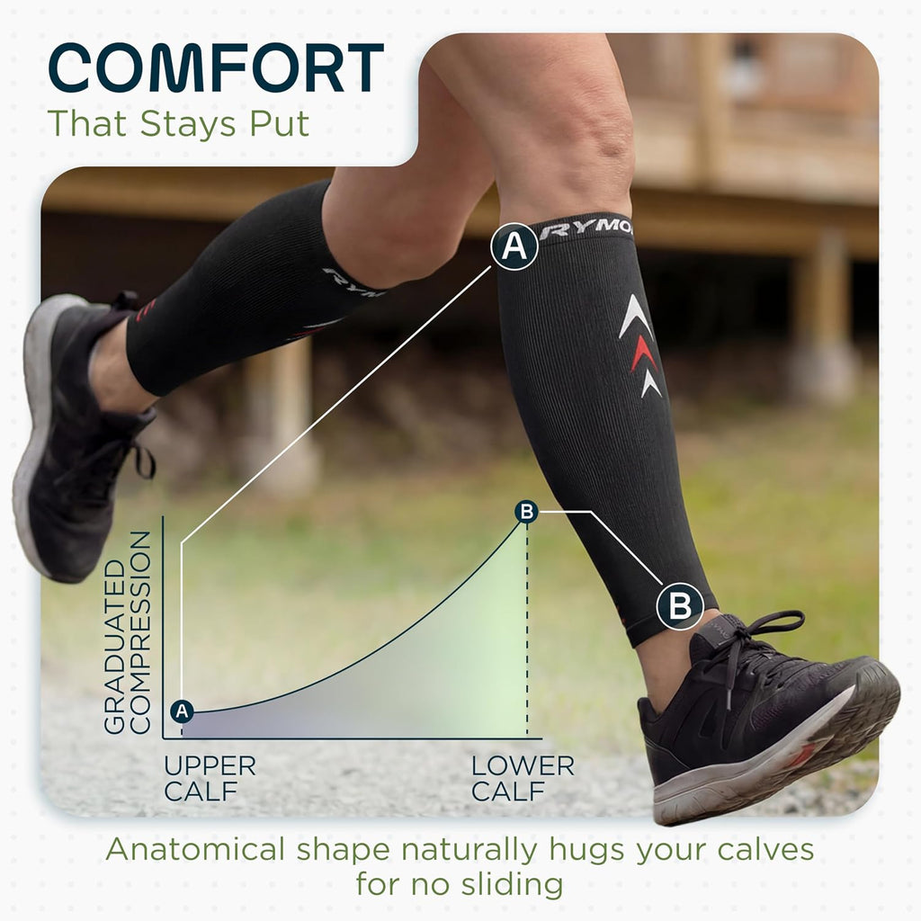 Calf Compression Sleeves Men Women - Leg Compression Sleeve Footless Socks - Shin Splint Relief Fitness Running