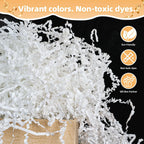 Crinkle Cut Paper 7oz Shredded Gift Basket Filler (White)