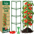 2 Pack 65 Inch Tomato Cage for Garden, Heavy-Duty Tomato Trellis Plant Support Stakes, Adjustable Garden Trellis
