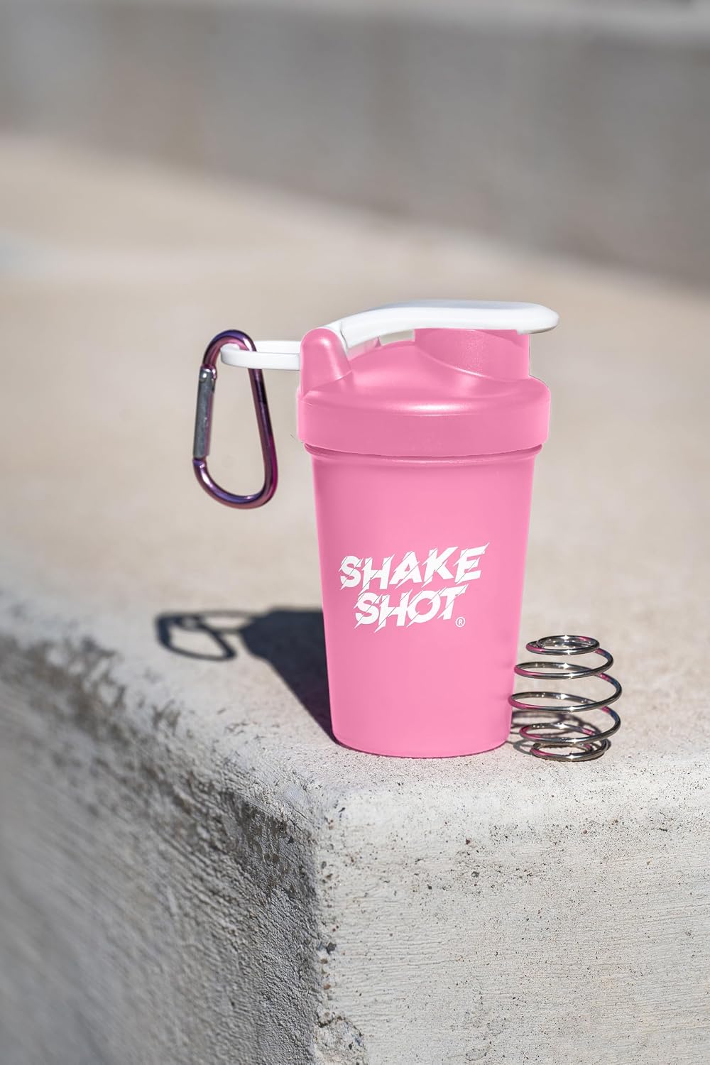 Pink 4oz Mini Shaker Bottle for Pre Workout & Creatine Powder | Pre Workout, Creatine Powder, Clip and Shaker Ball