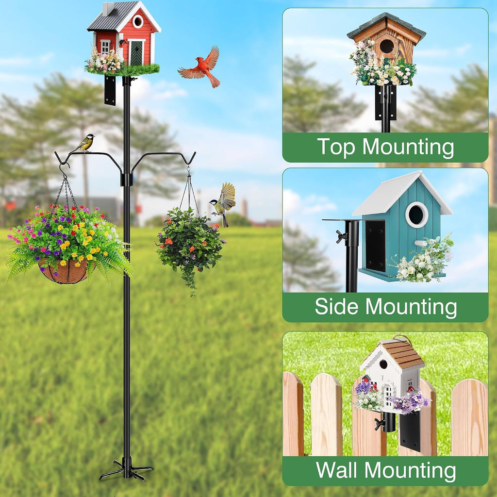 79 Inch Bird Feeder Pole Mount Kit for Outdoors Heavy Duty