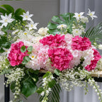 65Pcs MixedPink Hydrangea Artificial Flowers Bulk