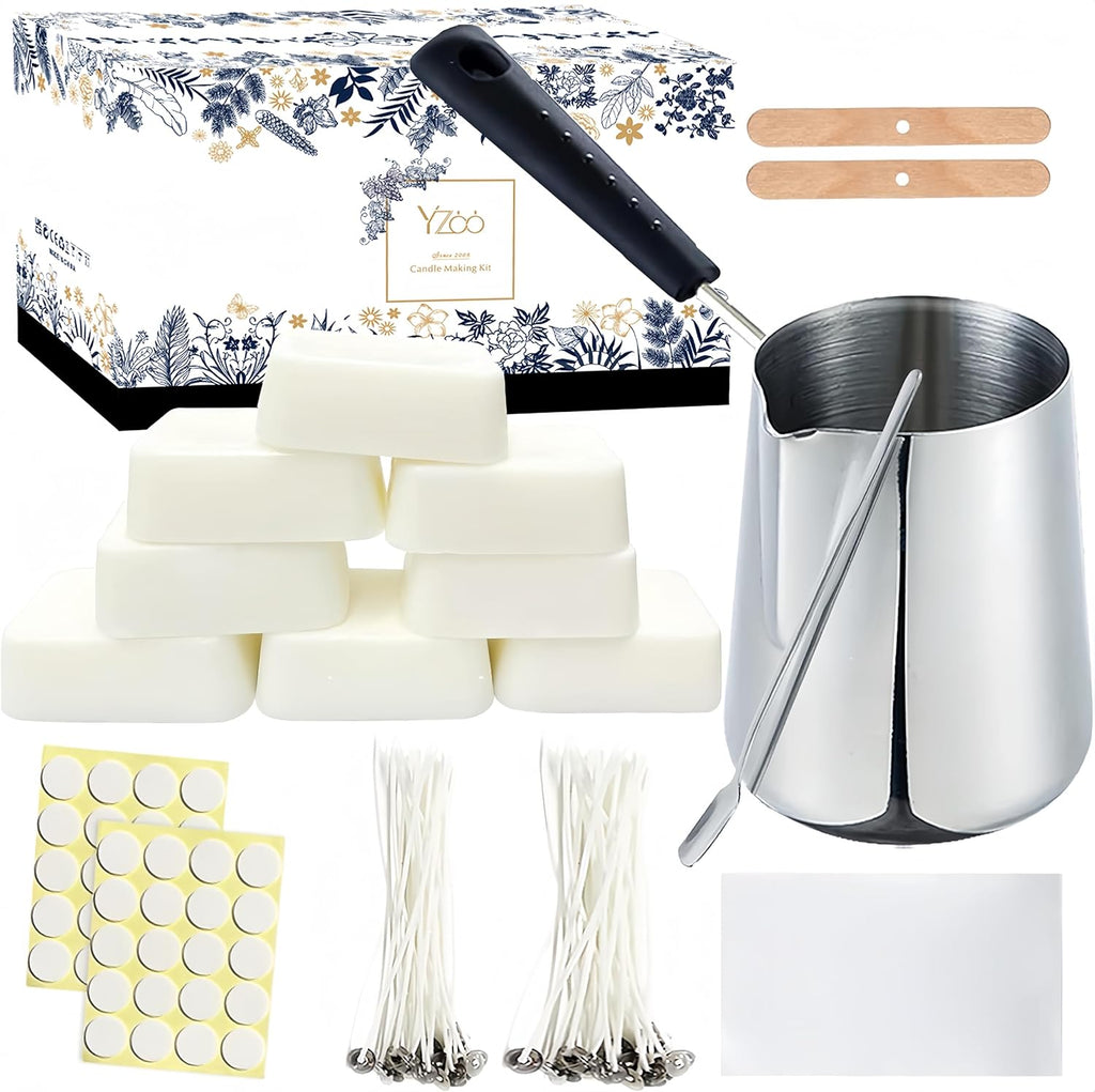 Candle Making Kit for Adults Beginners,Candle Making Supplies Include Soy Wax for Candle Making,Candle Wax Melting