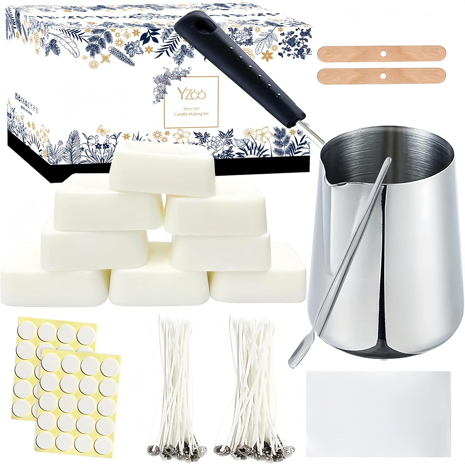 Candle Making Kit for Adults Beginners,Candle Making Supplies Include Soy Wax for Candle Making,Candle Wax Melting