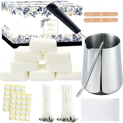 Candle Making Kit for Adults Beginners,Candle Making Supplies Include Soy Wax for Candle Making,Candle Wax Melting