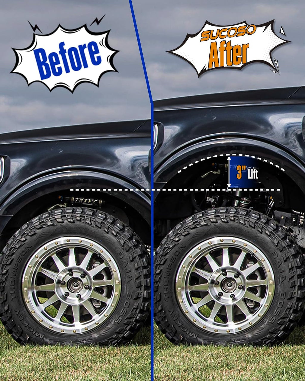 3" Front Leveling Lift Kit for 2004-2026 Ford F-150, 2PCS Aluminum Strut Spacers, Fits 2003-2018 Expedition and 2005-2008 Lincoln Mark LT 2WD 4WD, Front Suspension F150 Leveling Kit