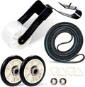 [UPGRADED 2026] 4392065 Dryer Repair Kit with 349241T Drum Roller Kit, 691366 Idler Pulley and 341241 Belt by Canamax
