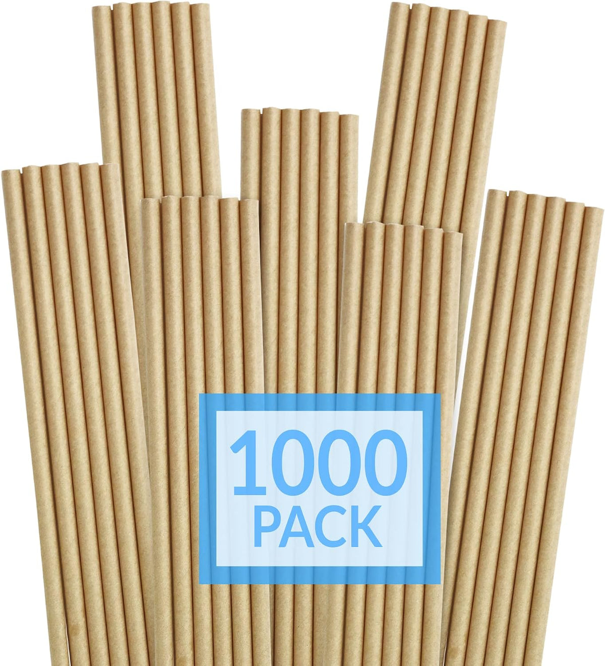 1000 Pack Paper Straws (Kraft Brown) | Paper Straws for Drinking