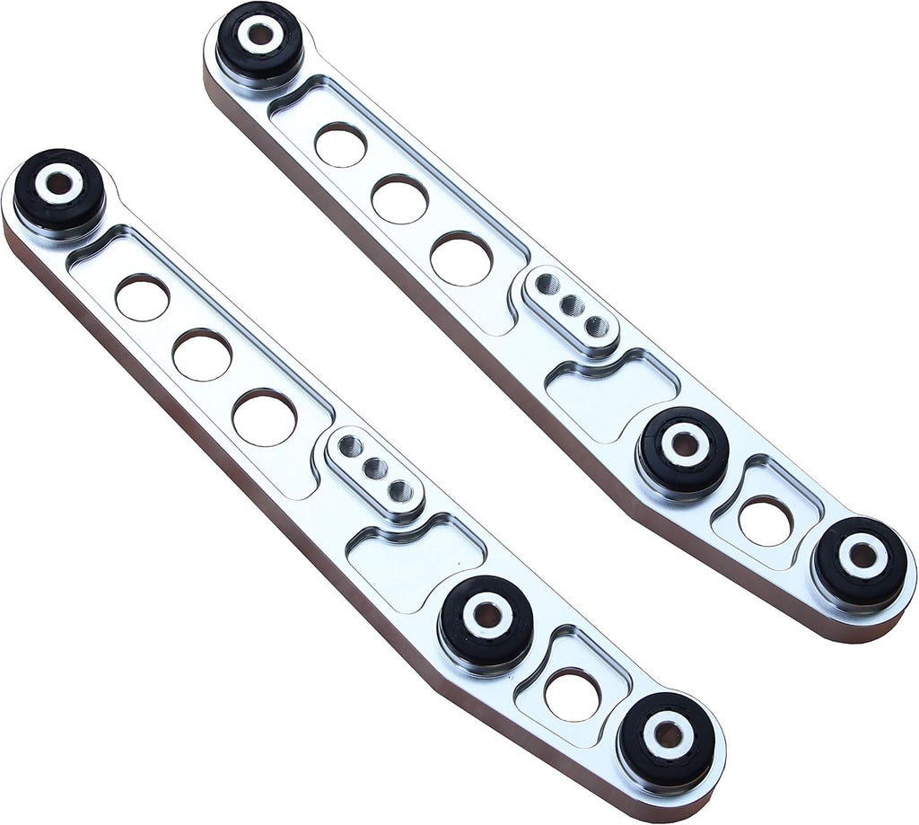 New 2pcs Sliver Al Rear Lower Control Arm Upgrade Performance Replacement Racing Kit fit 1994-2001 Acura Integra / 1992-1995 Honda Civic EG