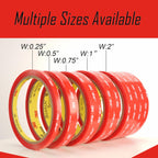Clear Double Sided Tape Heavy Duty Made of 3M 4905 1 inch x 10 ft, Ultra Thin Strong Adhesive for Electronics, Glass