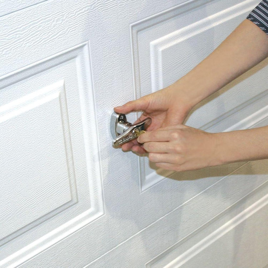Universal Garage Door Lock Kit with Spring Latch and Keyed Handle