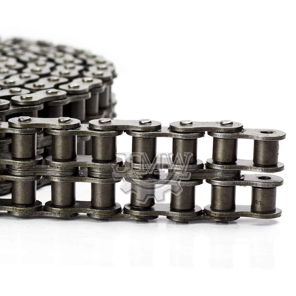 Jeremywell 50-2 Double Strand Duplex Roller Chain 10 Feet with 1 Connecting Link