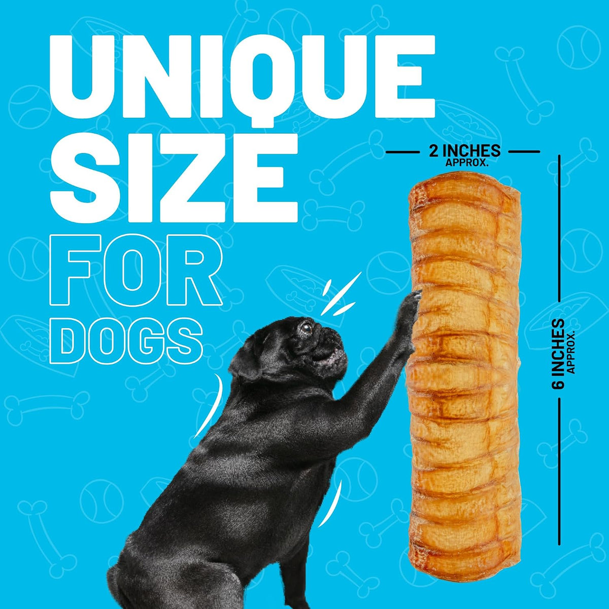 Farms Split Beef Trachea Canoes for Dogs, Dog Chews, 6 Inch, 20 Count