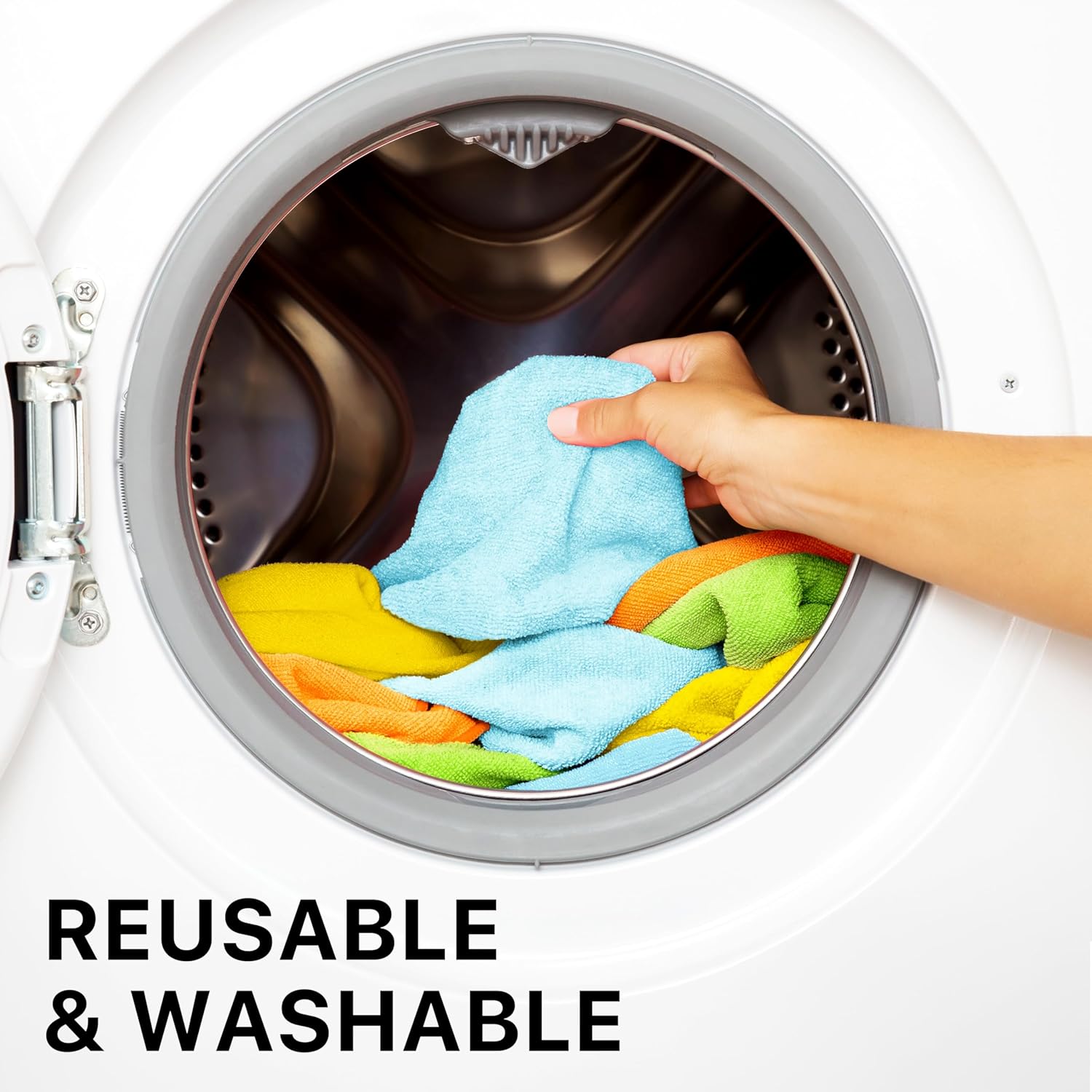 Microfiber Cleaning Cloth 50 Pack, 12" x 16", 4 Colors