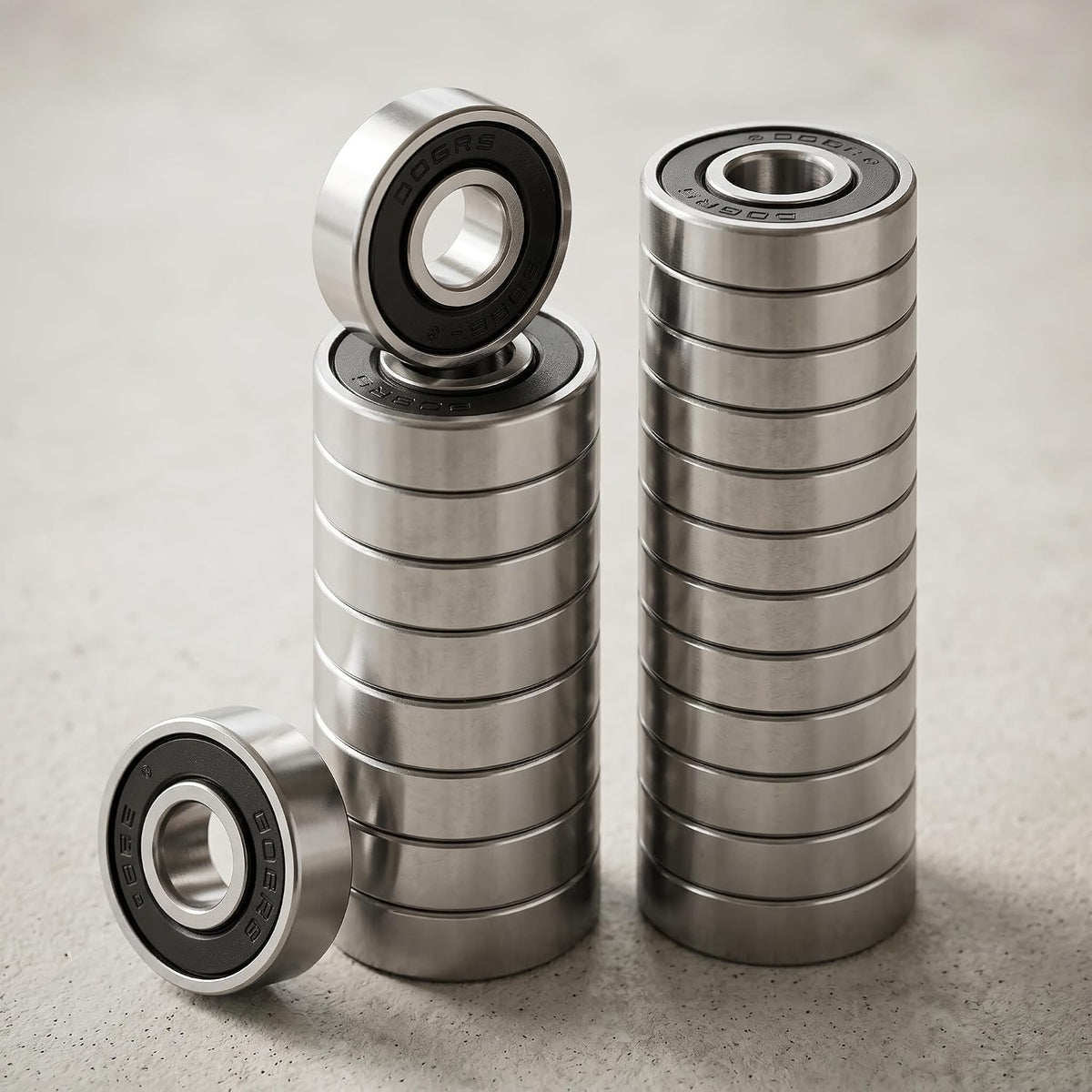 22pcs 608 2RS Ball Bearings - 608-RS Bearing Steel Double Rubber Sealed Miniature Deep Groove Ball Bearings (8mm x 22mm x 7mm)