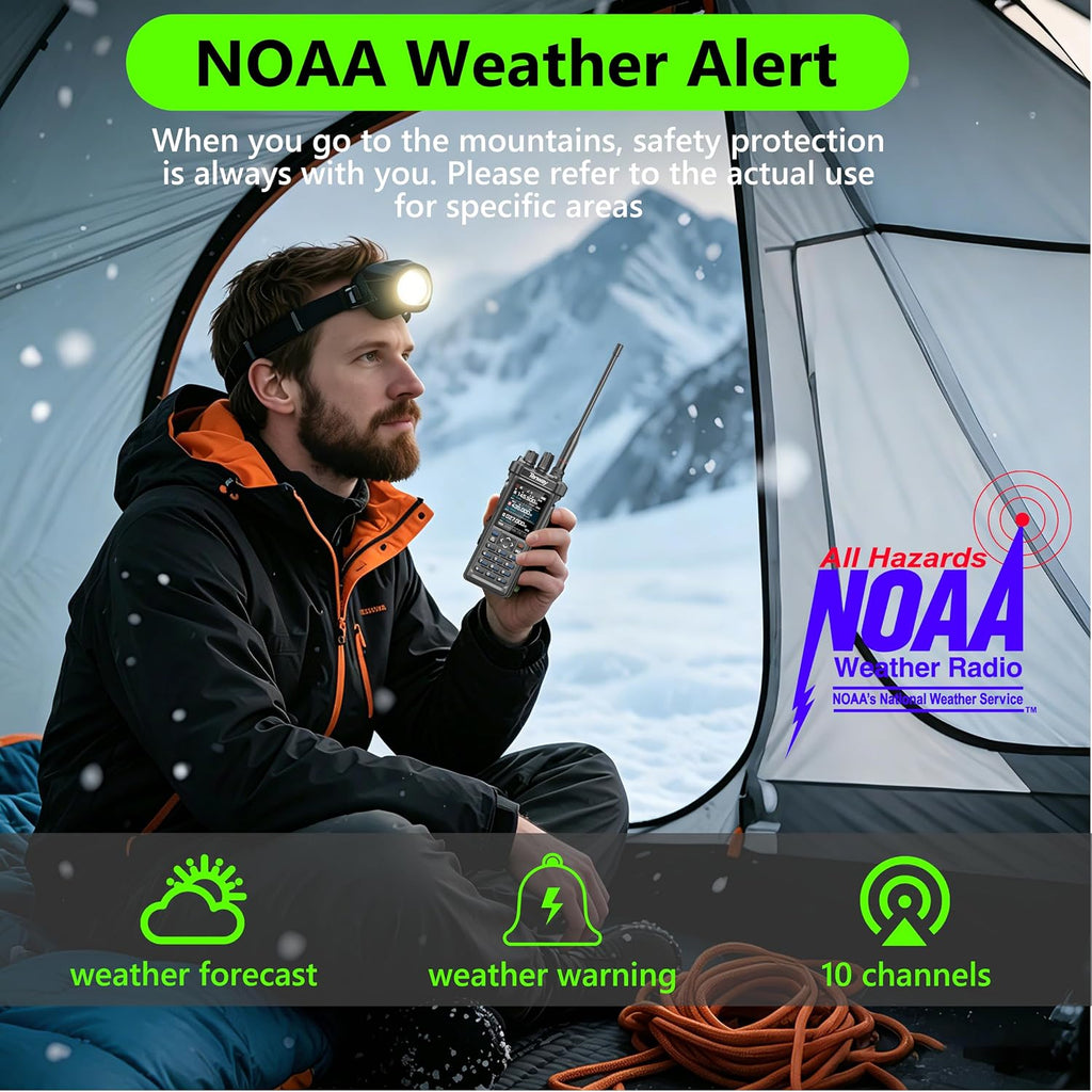 TP-900 Pro 10W Handheld Ham Radio with GPS, APRS, NOAA Two Way Radio | Long Range Walkie Talkie with AM/FM/SW/MW/LW