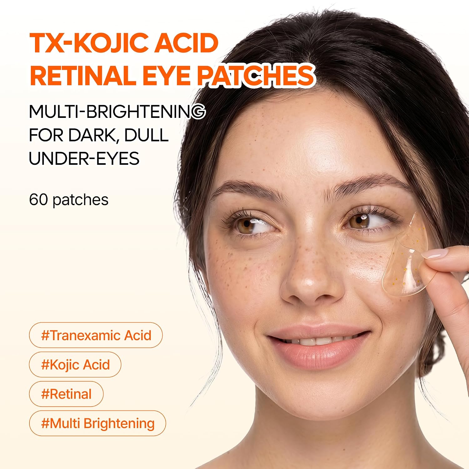 TX Kojic Acid Retinal Eye Patch for Dark Circles and Puffiness, Radiance Capsule-Infused Anti-Aging Eye Mask for