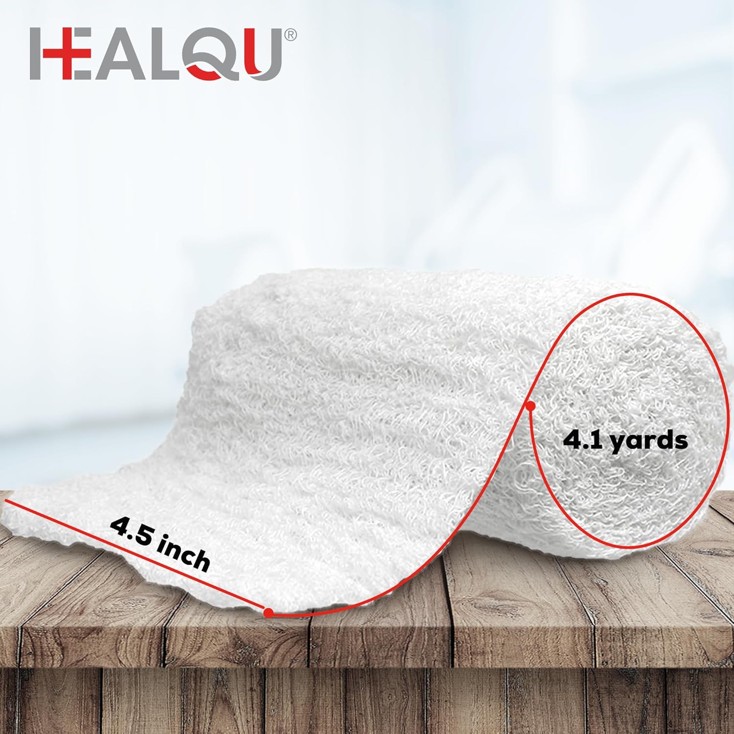 Kerlix Type Gauze Bandage Rolls - 4 ½ in x 4.1 Yds, 6 Ply - 24 Single Sterile Pocuhes - Extra Absorbency, Latex Free