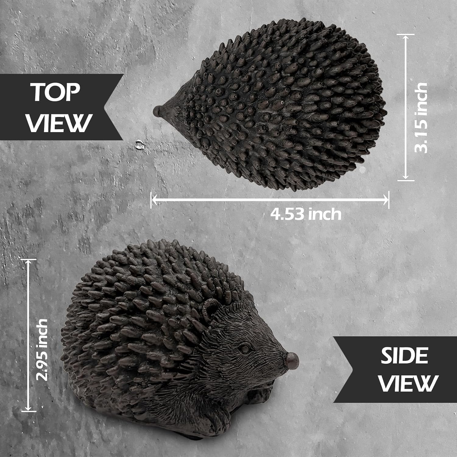 Hedgehog Key Hider Outdoor – Resin Waterproof Fake Rock Hide a Key, Secure Spare Key Holder with Secret Storage