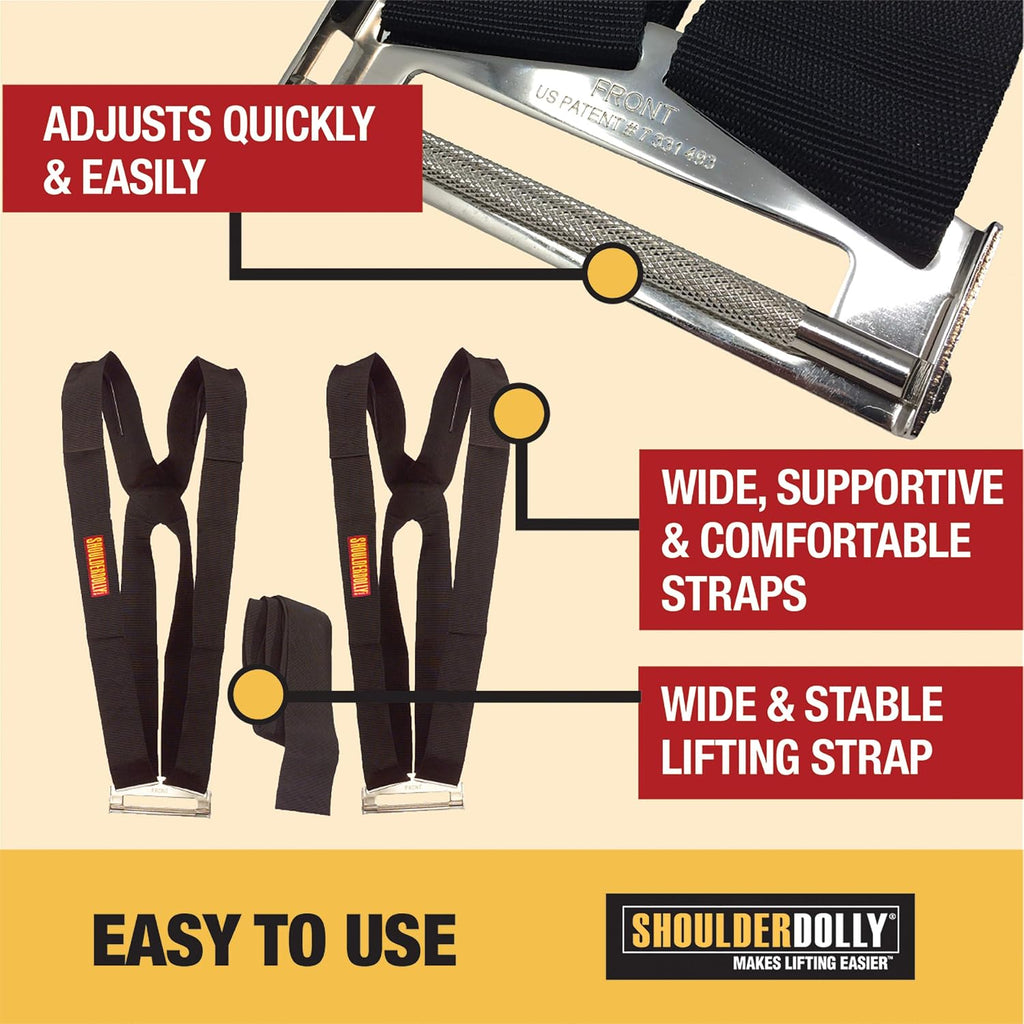 Moving Straps - Lifting Strap for 2 Movers - Move, Lift, Carry, And Secure Furniture, Appliances, Heavy, Bulky