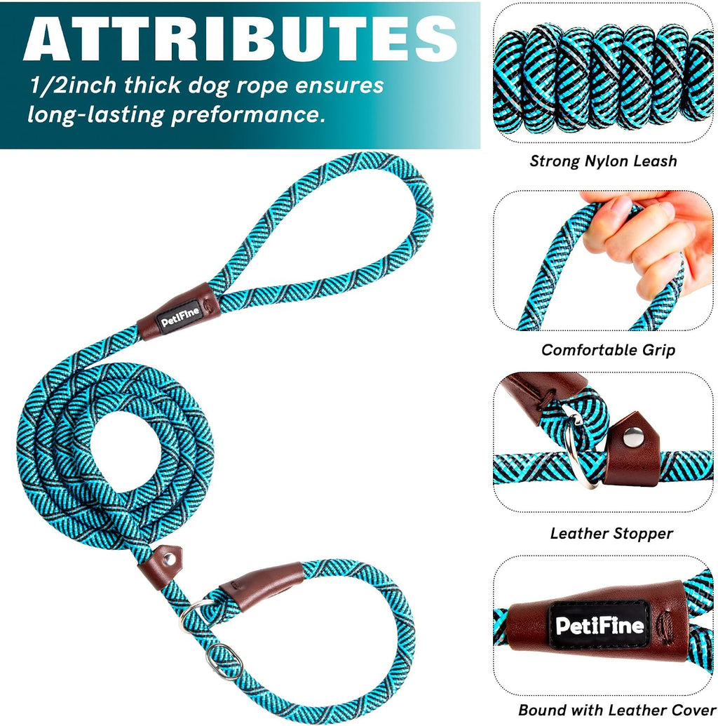 Slip Lead Dog Leash Reflective, 6FT x 1/2" Heavy Duty Slip Leash