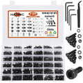 2160 Pcs Metric Screw Assortment Metric Bolts M2 M3 M4 M5 M6 Nuts and Bolt Kit, 12.9 Alloy Steel Black Zinc Plated